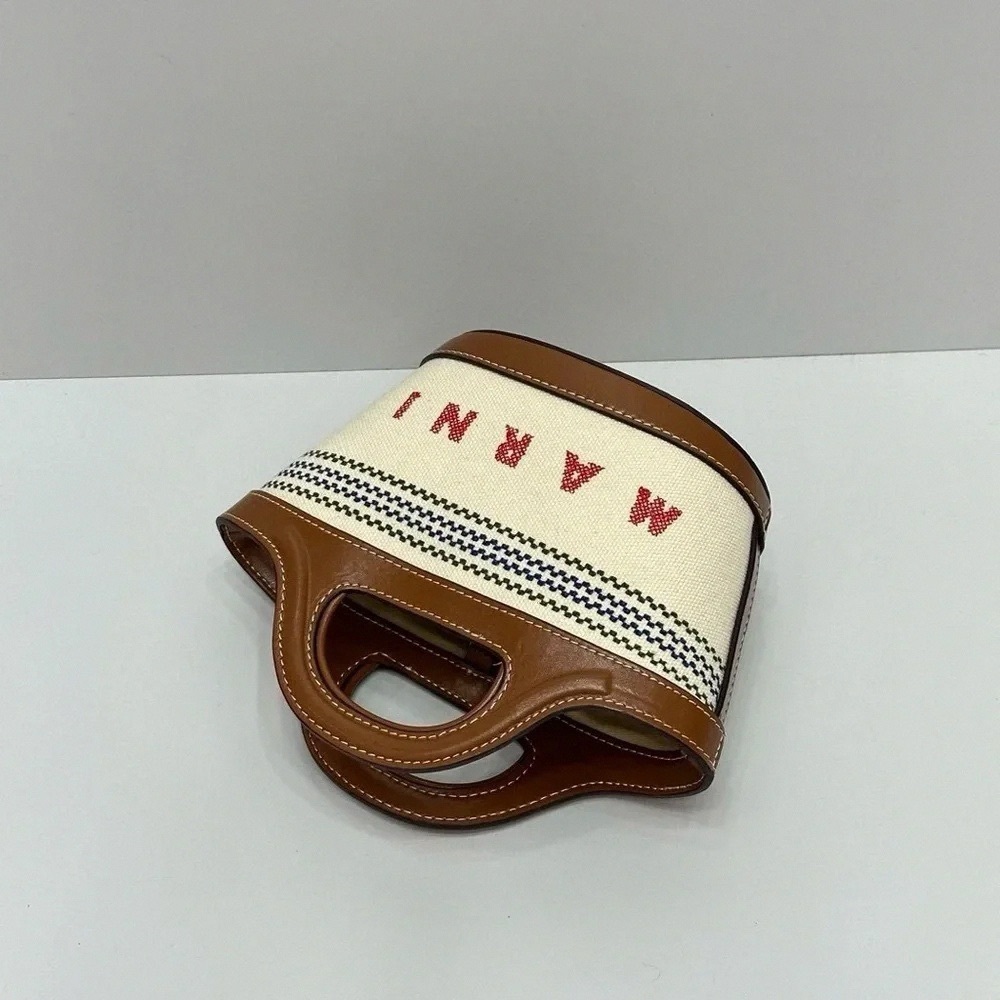 Marni Canvas and Leather Mini Bag - Picture 7 of 9